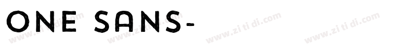 one sans字体转换